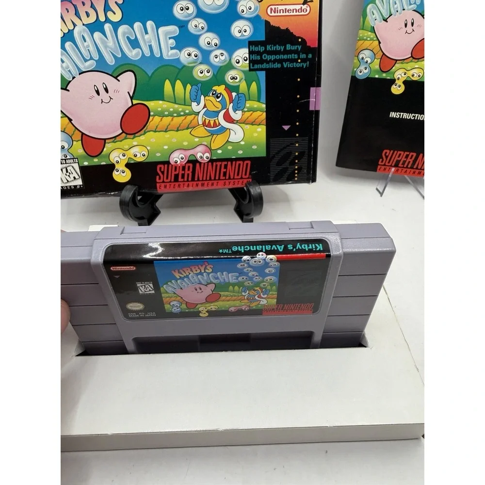 KIRBY'S AVALANCHE NINTENDO SNES COMPLETE CIB TESTED AUTHENTIC Fast Shipping